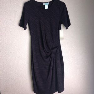 Knit dress with ruching